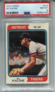 1974 Topps #215 Al Kaline PSA 8 NM-MT Detroit Tigers - Bild 1 von 2