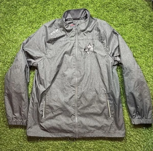 Vintage Sudbury Wolves CCM Hockey OHL Windbreaker Jacket Player Issue Mens Large - Picture 1 of 12
