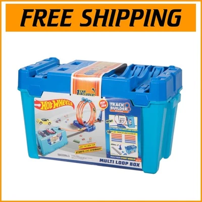 Re-Configurable 10ft Toy Car Track Set with Launcher & Storage Box - For Ages 6+ - Image 1 of 4