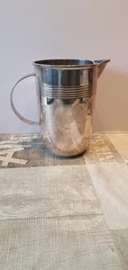 French Silver Plated Brass Art Deco Cocktail Pitcher 19.5 Cm Tall - Picture 1 of 7