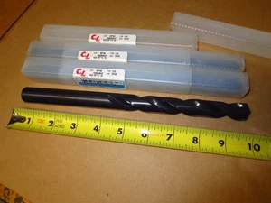 Menge 3 C-L Chicago Latrobe konische Länge Bohrer Bit 23/32" 118° HSS Oxid - Bild 1 von 3