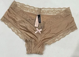 Victoria's Secret Floral Lace Trim Cheeky Panty Soft Satin Size S/P NWT - Picture 1 of 5