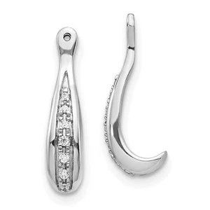 14k White Gold 1/20 carat Lab Grown Diamond VS/SI+ G+ Earring Jackets - Zdjęcie 1 z 2