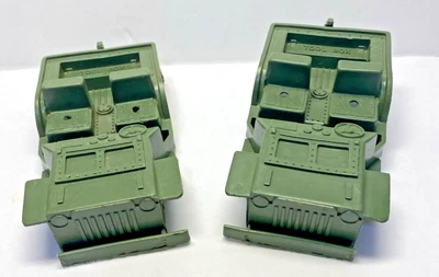 CUERPOS JEEP EJÉRCITO PLÁSTICO VERDE MPC VINTAGE RUEDAS FALTANTES Foto 1 de 4