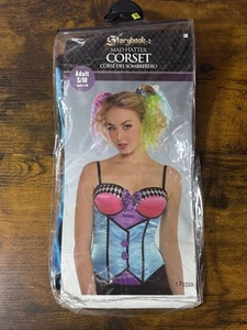 New Adult Ladies Sexy Mad Hatter Corset Size S/M Costume Halloween Cosplay - Picture 1 of 4