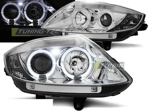 Coppia di Fari Anteriori per BMW Z4 E85 E86 2002-2008 Angel Eyes Cromati IT LPBM - Picture 1 of 14