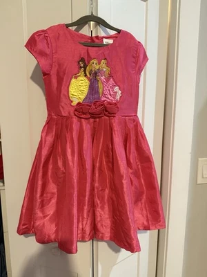 Disney Store Vestido Princesa Niñas 7/8 Satén Fiesta Disfraz Foto 1 de 4