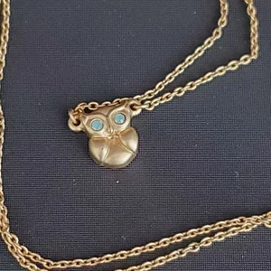 Spartina 449 Give A Hoot Owl Necklace Gold Plate with Crystal Accents Dainty - Picture 1 of 7