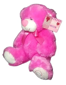 Oso de peluche de 10" rosa intenso peluche Kellytoy corazones en pata de oso NUEVO - Imagen 1 de 9
