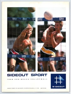 Sideout Sport Sinjin Andrew Smith 1988 Beach Volleyball Print Ad 8.5" x 11" - Picture 1 of 1