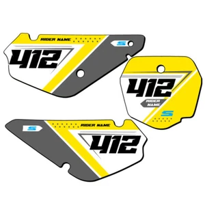 RM 85 SG65  Custom MX Number Plates Senge Graphics Kit Compatible with Suzuki - Picture 1 of 7