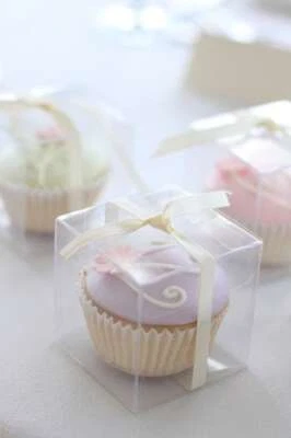 Cupcake Macaron Favor Box Packaging Set Dessert with Ribbon for Food Dessert - Image 1 of 4