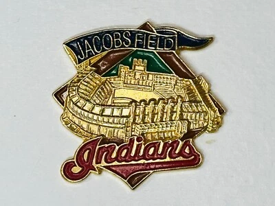 Vintage Cleveland Indians Lapel Hat Pin Jacobs Field Jake Baseball Park Stadium - Image 1 of 2