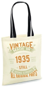 Borsa tote bag vintage 1935 regalo 90 anni regalo ancora forte - Foto 1 di 10