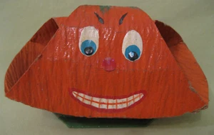 20er Jahre Deutscher Halloween Kürbis Gesicht Korb - Bild 1 von 11