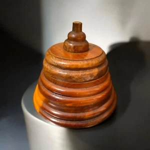 Tarro de tabaco madera torneada tapa extraíble soplando roca tallada NC (G3) - Imagen 1 de 10