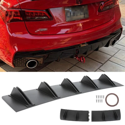 31" 5 Fins Rear Bumper Lip Splitter Spoiler Diffuser For Acura TSX 2009-2014 - Image 1 of 4