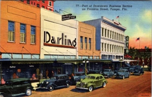 TAMPA, FLORIDA - DARLING GRANDES ALMACENES - POSTAL DE LINO VINTAGE - Imagen 1 de 2