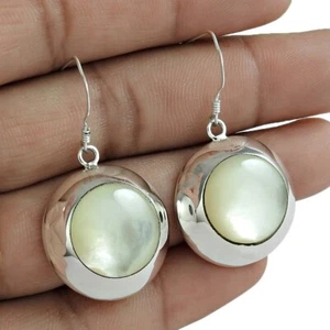 Damen Geschenk Perlmutt Trendy Ohrringe 925 Sterlingsilber Schmuck O12 - Bild 1 von 5