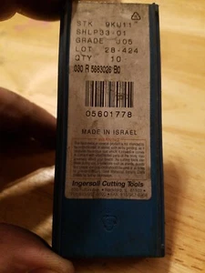 8pcs, Ingersoll, SHLP 33-01, Carbide, Insert Grade J05, STK 9KU11 (4A4) - Picture 1 of 2