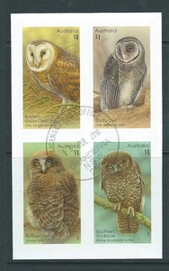 AUSTRALIA 2016 OWLS SET OF 4 SELF ADHESIVE FINE USED - Picture 1 of 1
