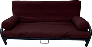 Futon Matratzenbezüge in voller Größe, Bolzen, Bett Slipper burgundisch - Bild 1 von 1