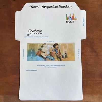 US 1984 Scott UC59 - Celebrate America - 36c Air Mail complete Aerogramme MINT  - Image 1 of 2