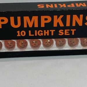 Vintage Jack O Lantern Pumpkin String Lights Halloween - Picture 1 of 8