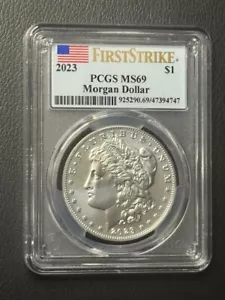 2023 Morgan Silver Dollar PCGS MS 69 First Strike - Picture 1 of 2