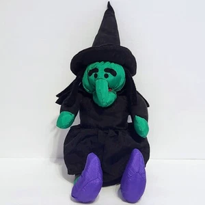 STREGA MALVAGIA Peluche 13" Nylon Poliestere Vintage 1994 Giocattolo Halloween - Foto 1 di 9