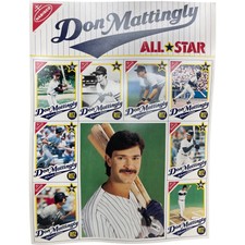 Don Mattingly 1989 Topps Nabisco Ritz All Star Uncut Baseball Cards 14”x 10.5”