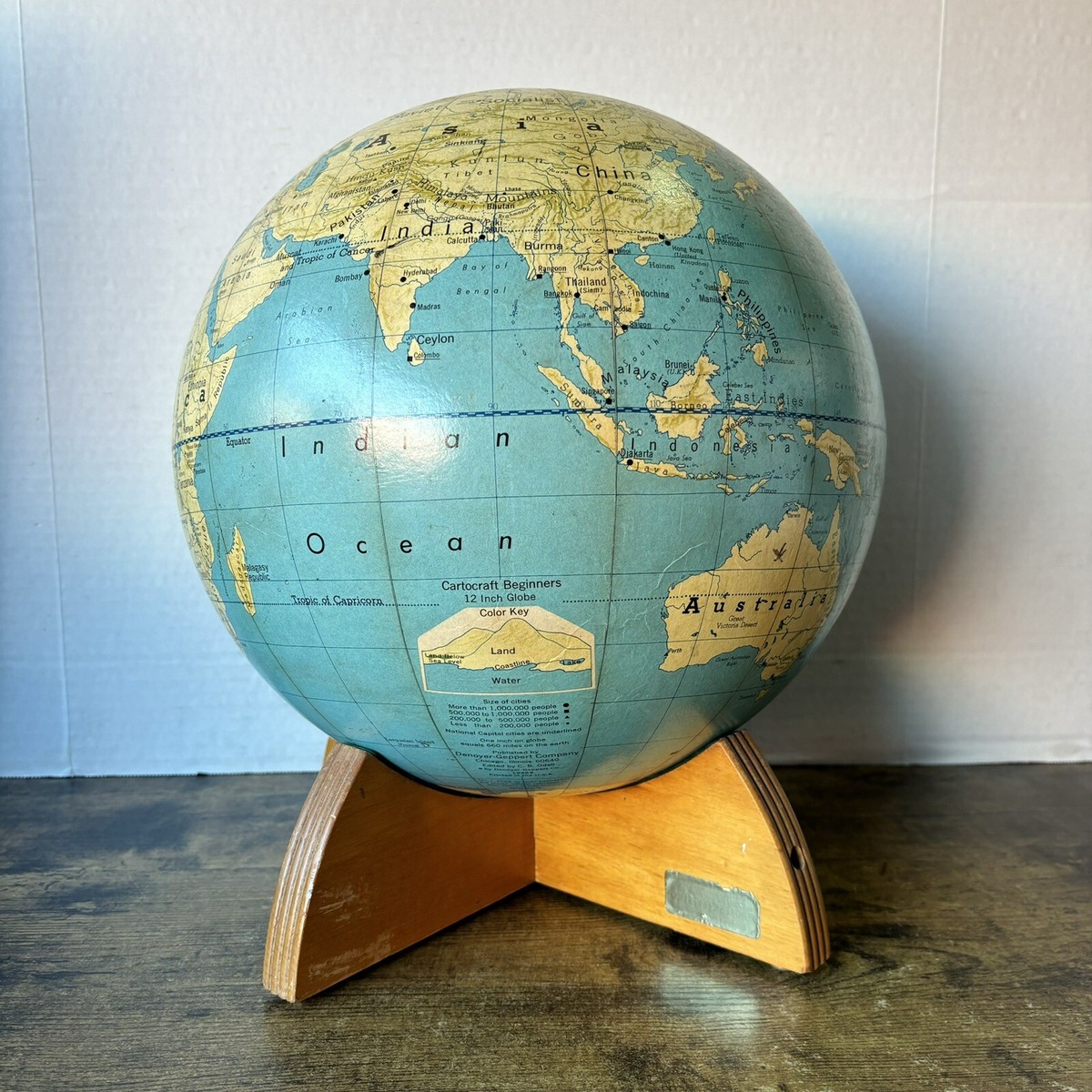 1940年代 Denoyer Geppert Comp ミリタリーグローブ