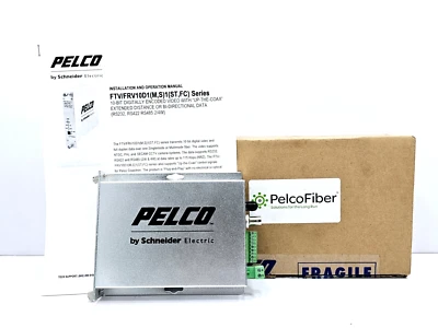 PELCO FRV10D1M1ST RECEIVER FIBER MULTIMODE ST BIDIRECTIONAL DATA RS422/485/232 - Image 1 of 4