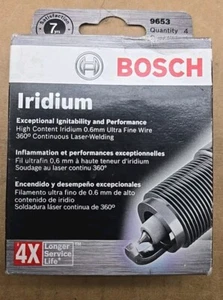 Pack of 4 9653 Bosch Iridium Spark Plugs 9653 0242230536-0P6 - Picture 1 of 2
