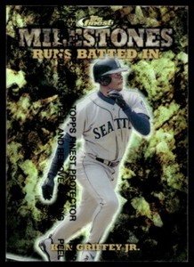 1999 Finest Milestones Ken Griffey Jr. 1372/1400 Seattle Mariners #M23