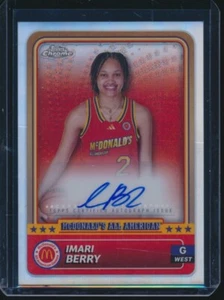 IMARI BERRY AUTO 2024 Topps Chrome McDonald's All-American REFRACTOR Rookie RC - Picture 1 of 1