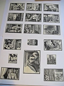 LOT 17 BOIS GRAVES PAR VALENTIN LE CAMPION "FILS CHEBRE" IMANN 1930 PÊLE-MÊLE - Picture 1 of 4