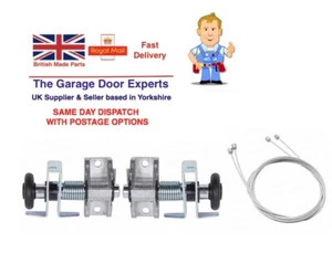 HENDERSON GARAGE DOOR ROLLER SPINDLE BRACKET SPRINDLES CABLES PREMIER ANTI DROP - Picture 1 of 21