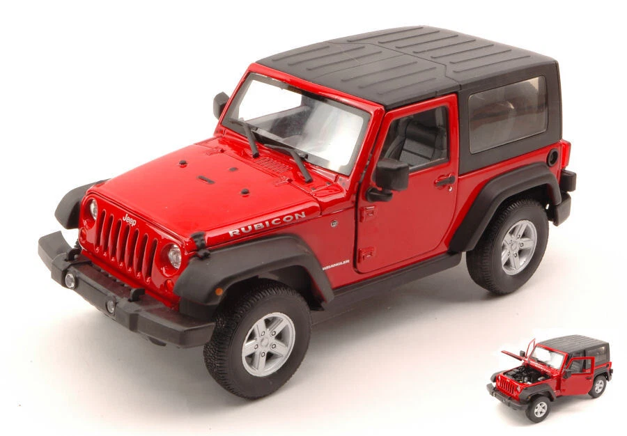 Welly JEEP WRANGLER RUBICON 2007 SOFT TOP RED 1:24 - Immagine 1 di 1