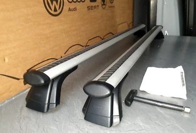Genuine Roof Bars Audi A6 (4G) Avant / Estate With Flush Rails Rack 2012-2018 - Image 1 of 4