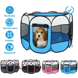 Portable Pet Exercise Kennel Folding Playpen Dog Cat Puppy Tent Indoor/Outdoor