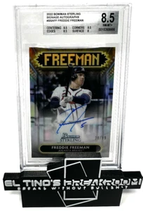 FREDDIE FREEMAN 2022 Bowman Sterling Signage Autograph #SSA-FF BGS 8.5 29/99 - Picture 1 of 2