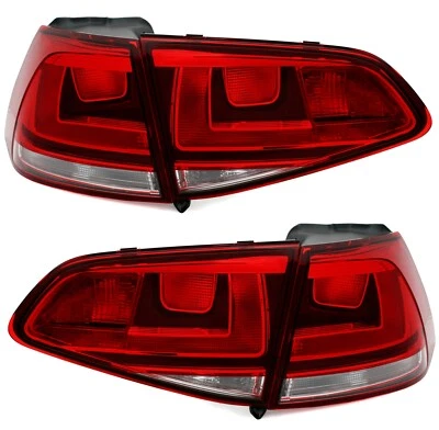 Rückleuchten Set für VW Golf 7 Limo in Dunkelrot Heckleuchten Rücklichter - Bild 1 von 2