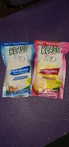 2 PACK KLASS GUAVA (GUAYABA)/RICE & CINN (HORCHATA) DRINK MIX; 14.1oz. (400g) EA - Picture 1 of 2