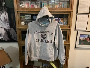 Vintage Chicago Maroons CHAMPION grau SPELL OUT mit SEAL Hoodie Sweatshirt Gr. XL - cool - Bild 1 von 15