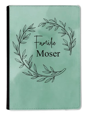 Stammbuch A5 personalisiert Familienstammbuch Leder Frame Blätter - Bild 1 von 4