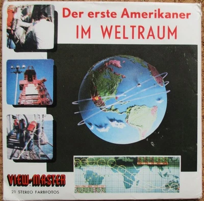 3 VIEW-MASTER 3D BILDSCHEIBEN - DER ERSTE AMERIKANER IM WELTRAUM + BOOKLET - Bild 1 von 4