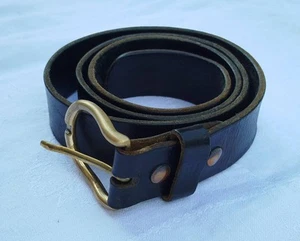 RIFLE Gürtel Vintage Echtleder Made in Italy L Jeans Hose Duck Mark schwarz - Bild 1 von 22