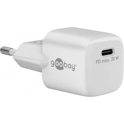 Goobay Alimentatore Caricatore Rapido USB-C™ PD GaN Nano 20W 3A Bianco - Immagine 1 di 4