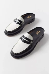 Weejuns schwarz weiß Leder Wynn Pantolette Slipper adrette klassische Halbschuhe Größe 6,5 - Bild 1 von 10